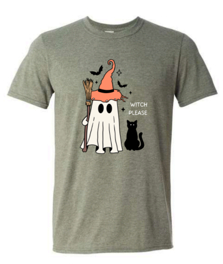 Witch Please | Ghost and Cat Graphic Tee