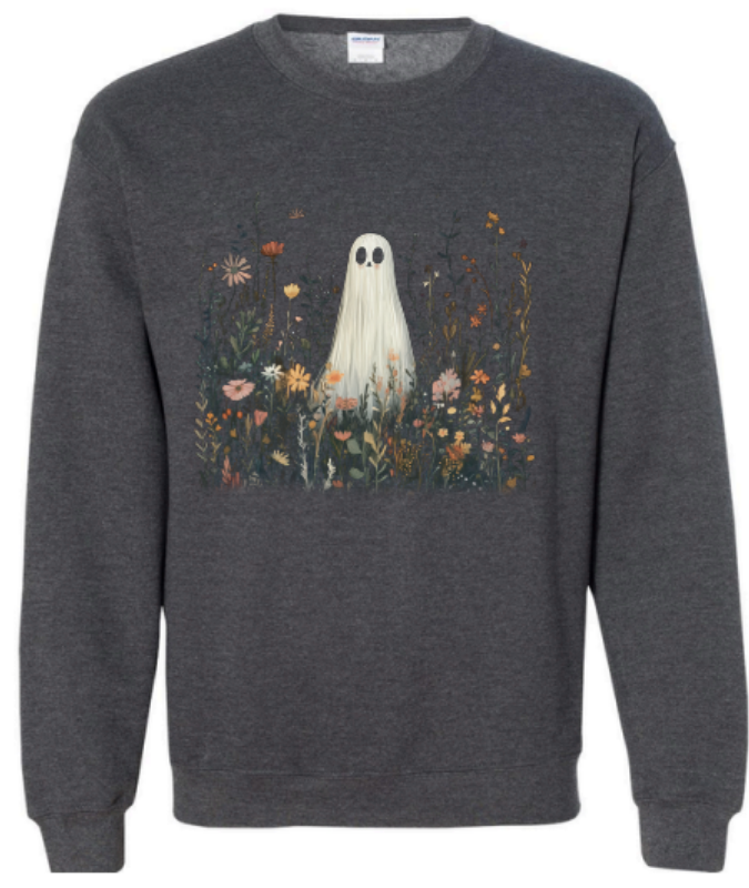 Vintage Garden Ghost | Crewneck Sweatshirt (Toddler 2T to Adult 5X)