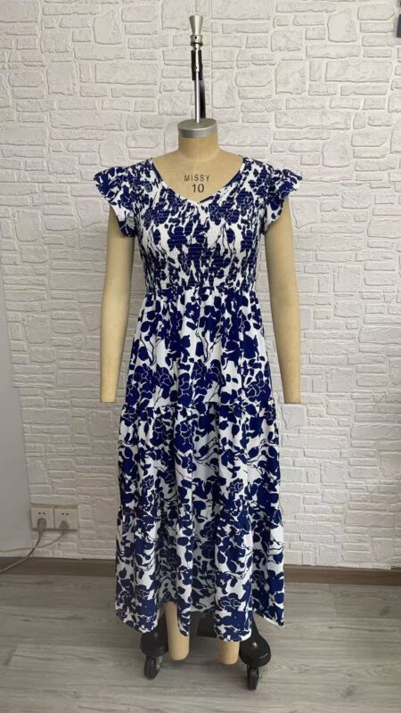 Serina Dress | Navy Floral