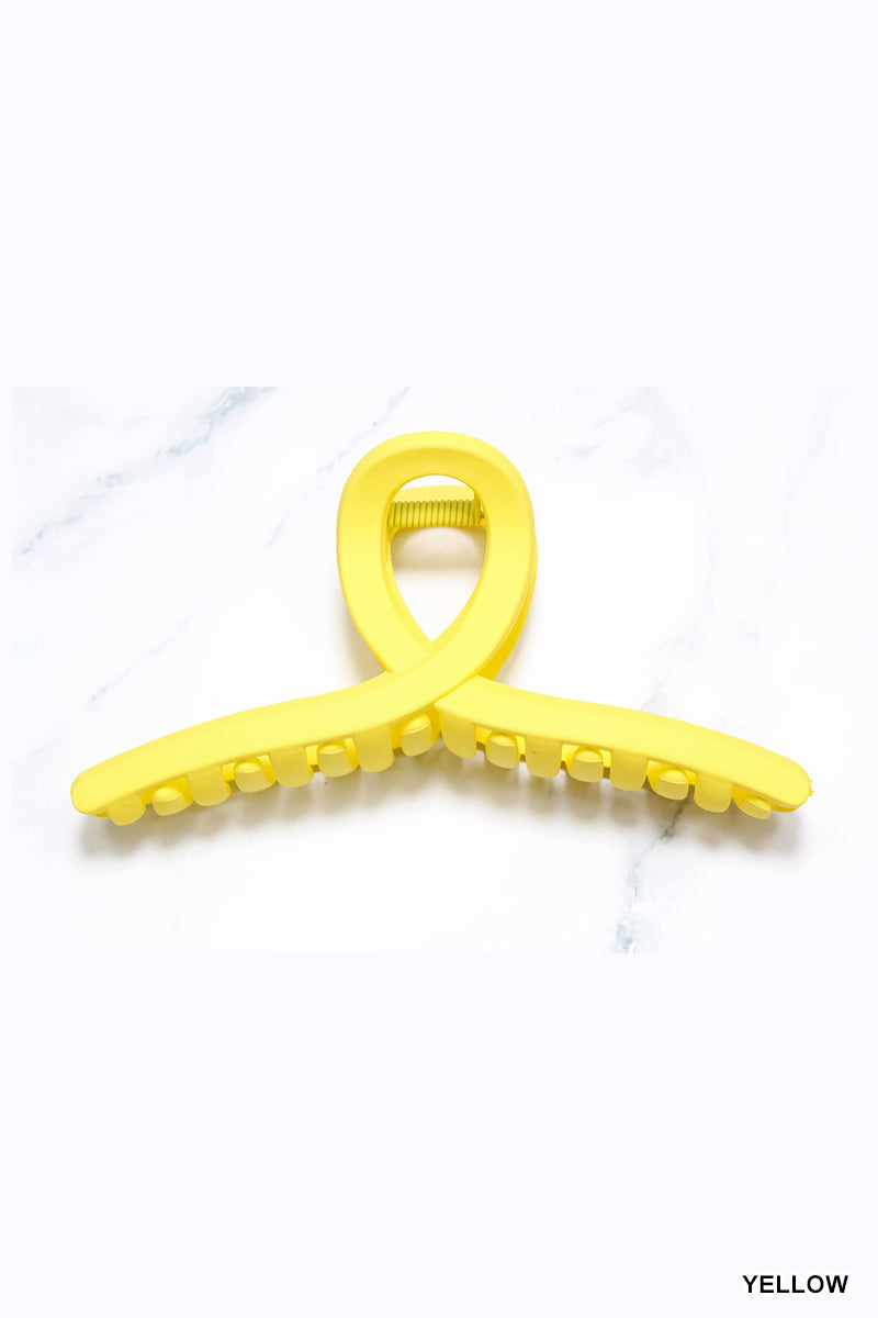 Twist Hair Claw Clip (5") | Yellow