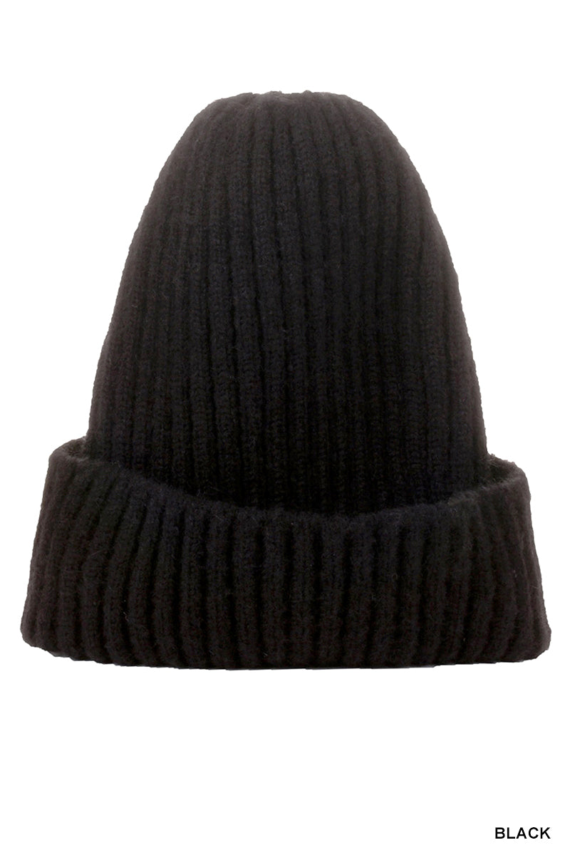 Warm Knitted Toque | Black *FINAL SALE*