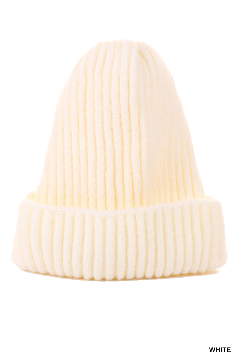 Warm Knitted Toque | White *FINAL SALE*