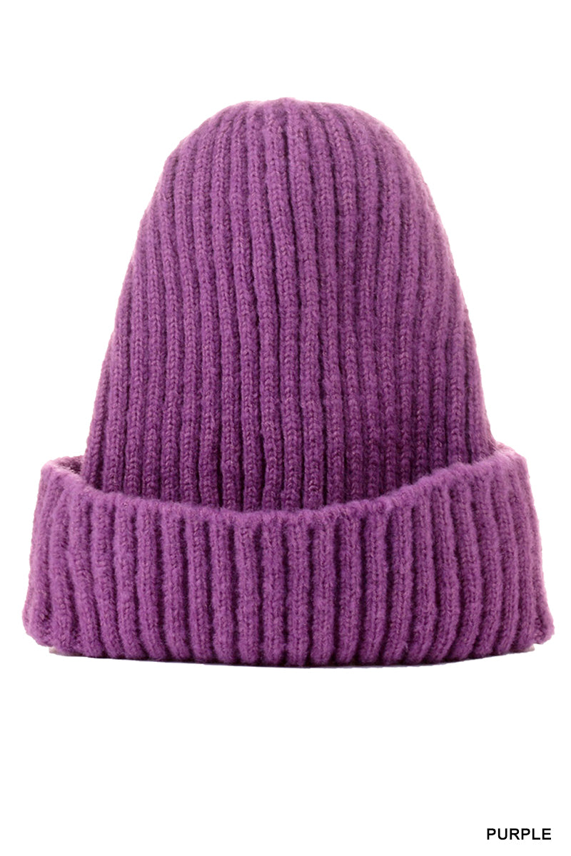 Warm Knitted Toque | Purple *FINAL SALE*