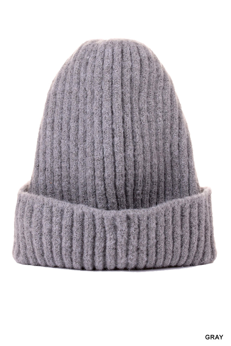 Warm Knitted Toque | Gray *FINAL SALE*