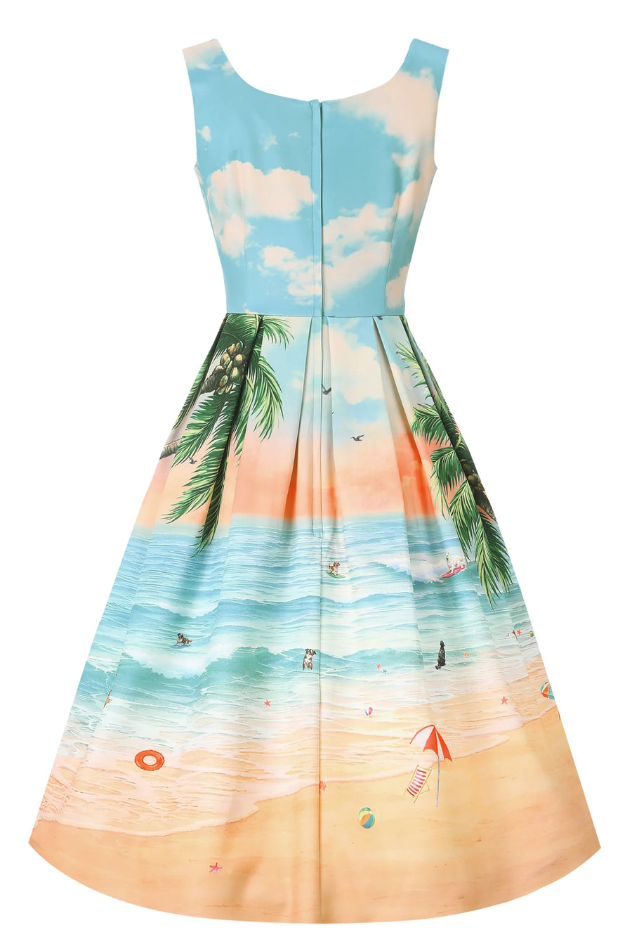Amanda | Printed Sleeveless Dress | Beach Bark Club – 🍋 The Zesty