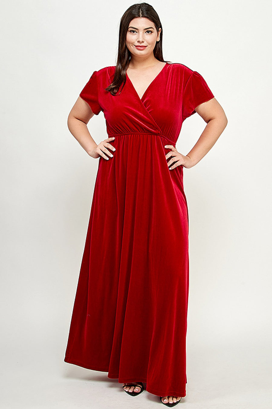 Renée | Velvet Maxi Dress | Red *FINAL SALE*
