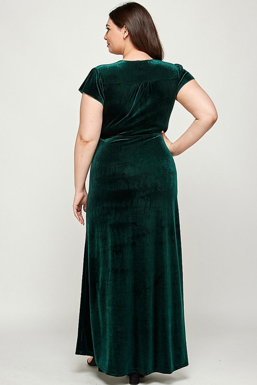 Renée | Velvet Maxi Dress | Forest Green