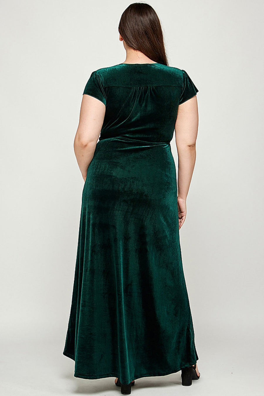 Renée | Velvet Maxi Dress | Forest Green