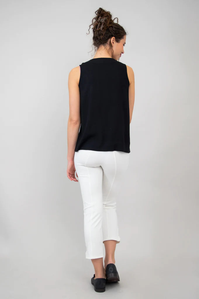 Scarlette | Linen Bamboo Tank | Black