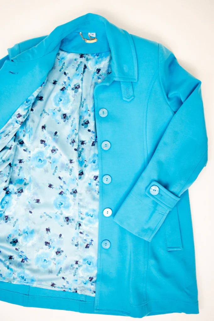 Spring Forward Modal Jacket - Turquoise