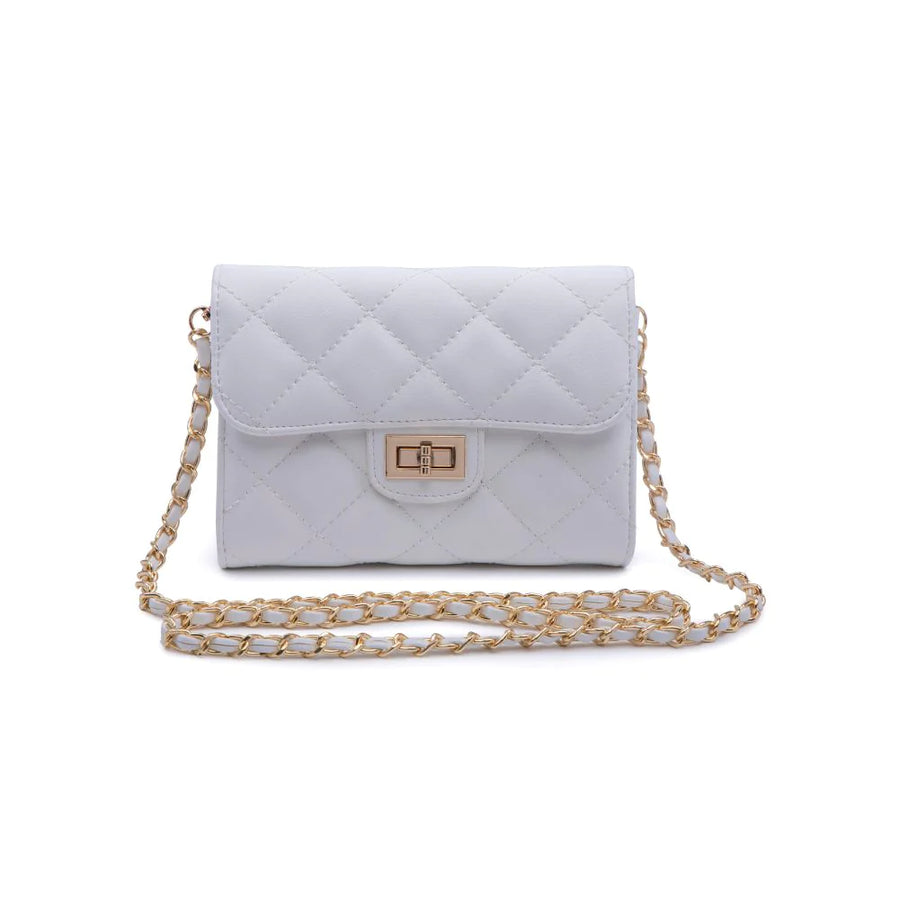 Wendy Quilted Crossbody Bag | White