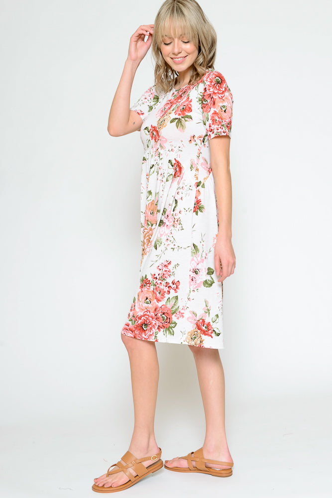 Summer Blush Floral Dress *FINAL SALE*