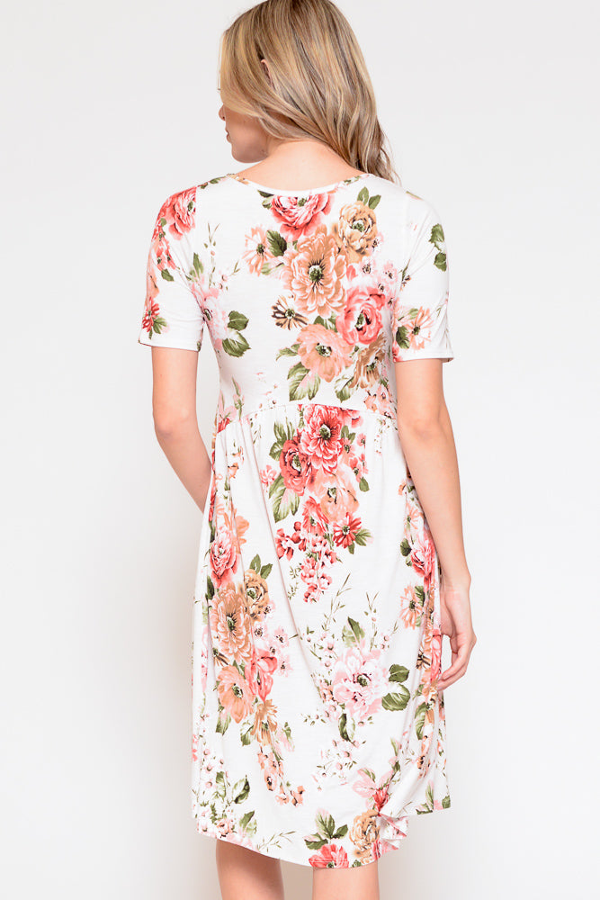 Summer Blush Floral Dress *FINAL SALE*