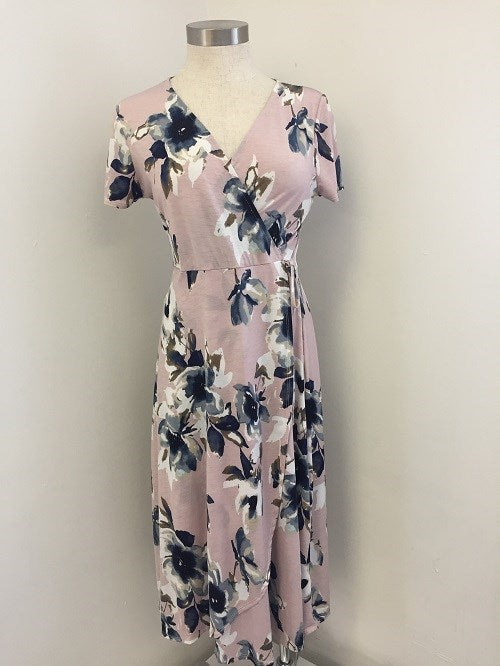 Summer Bliss | Floral Wrap Dress - Pink/Blue *FINAL SALE*