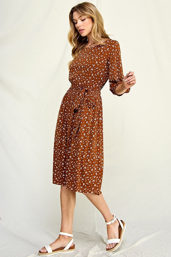 Penny Lane | Floral Shirring Dress with Pockets *FINAL SALE*