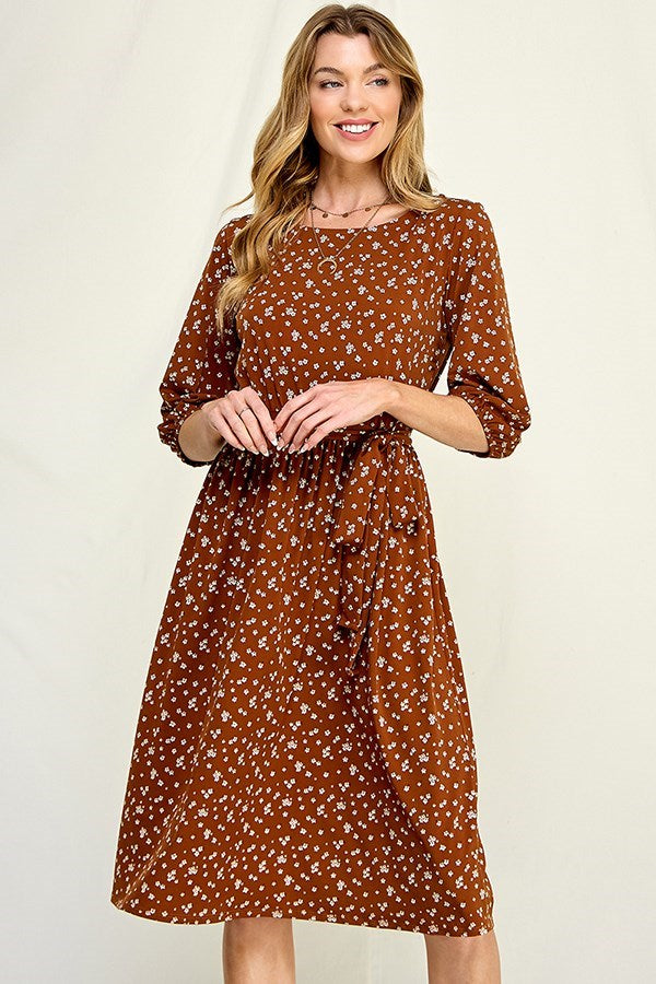 Penny Lane | Floral Shirring Dress with Pockets *FINAL SALE*