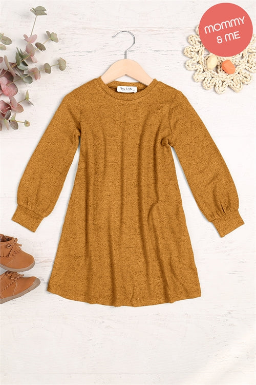 Spiced Harvest | Long Sleeve Dress | Adult Sizes | Mustard