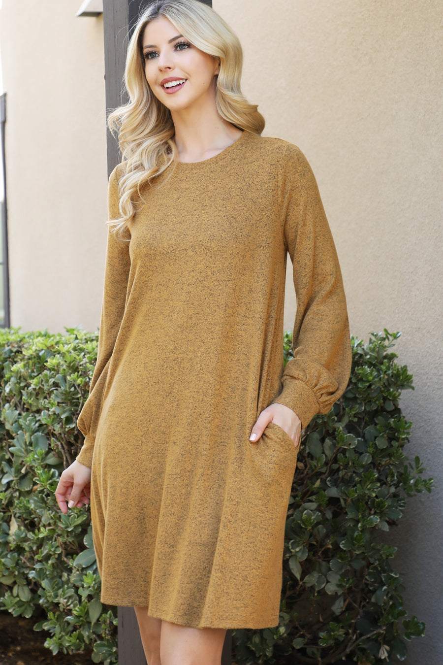 Spiced Harvest | Long Sleeve Dress | Adult Sizes | Mustard