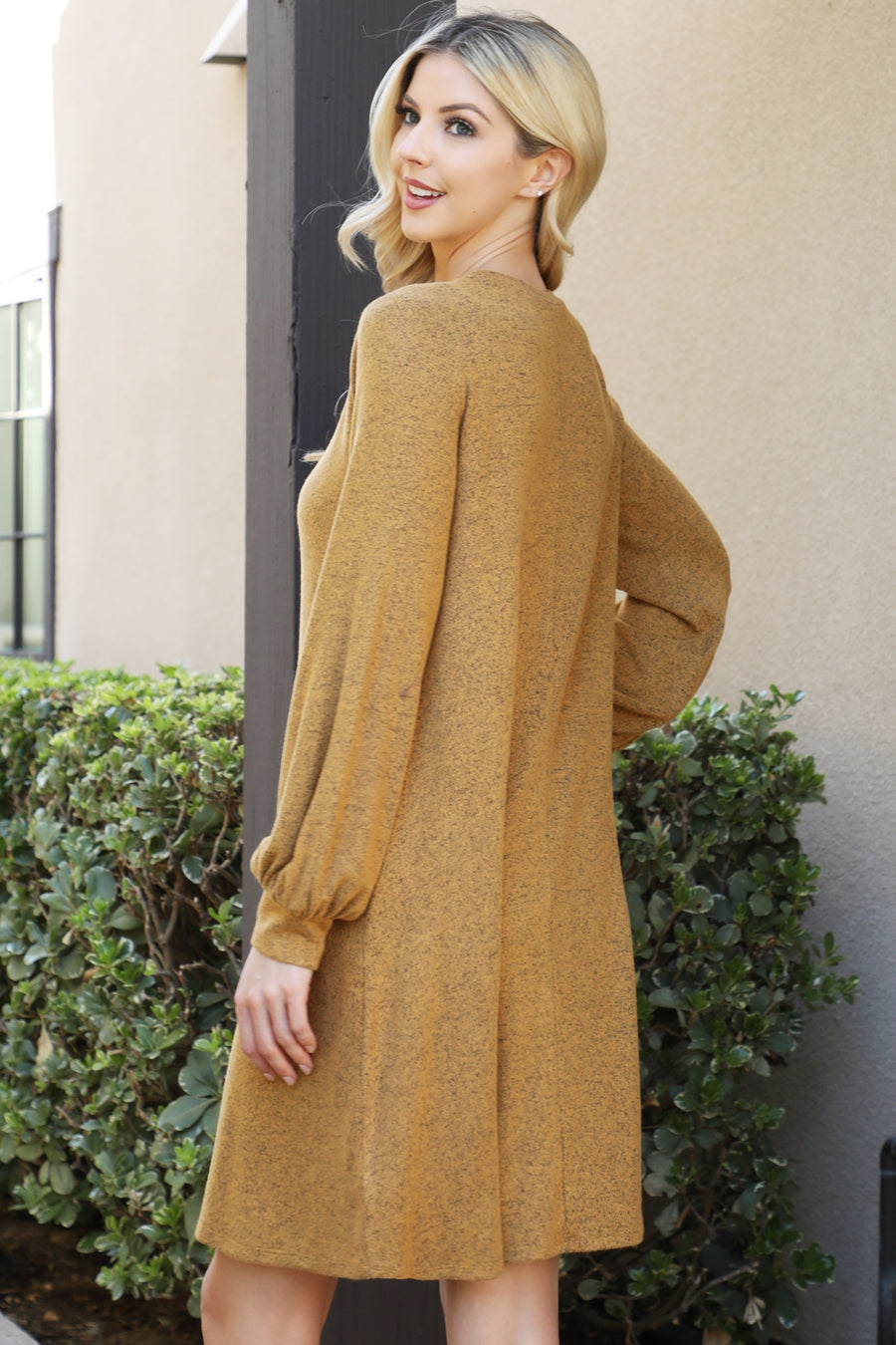 Spiced Harvest | Long Sleeve Dress | Adult Sizes | Mustard