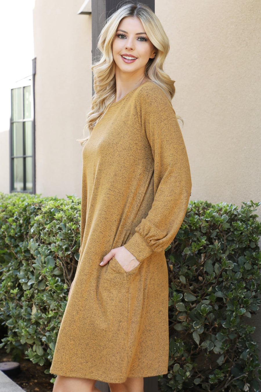 Spiced Harvest | Long Sleeve Dress | Adult Sizes | Mustard