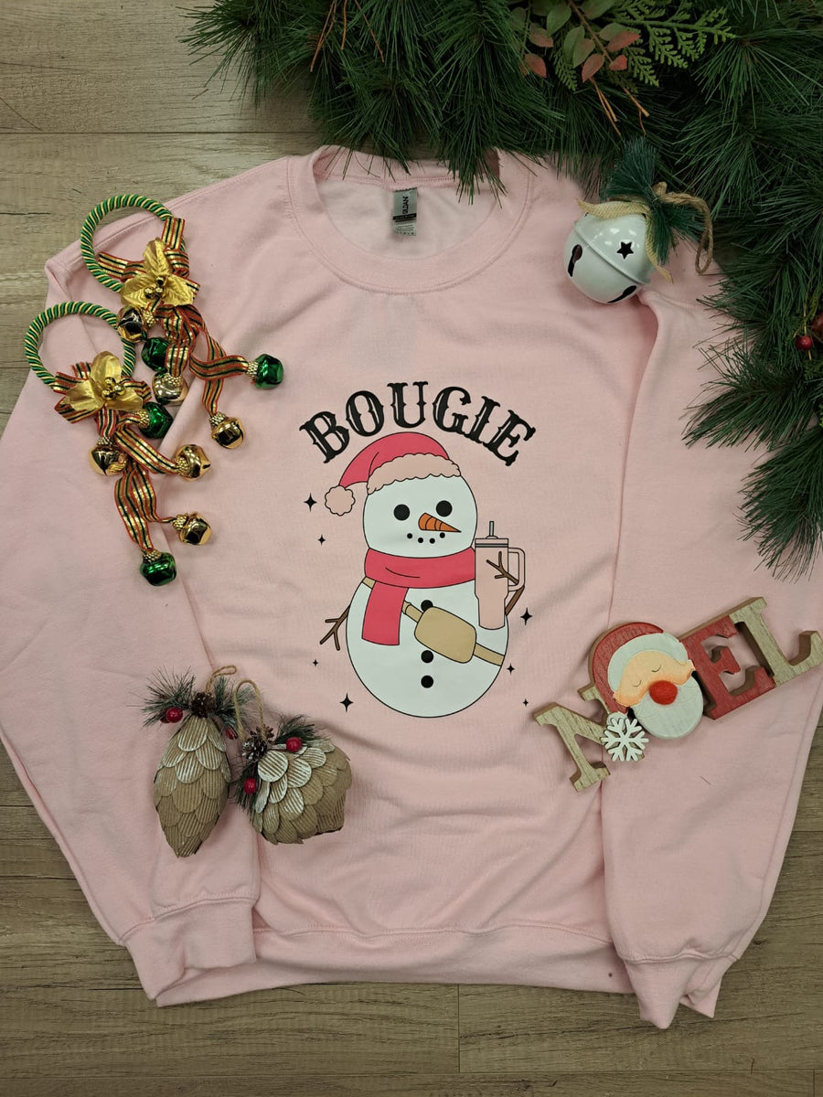 Bougie Snowman | Crewneck Sweatshirt (Toddler 2T to Adult 5X)
