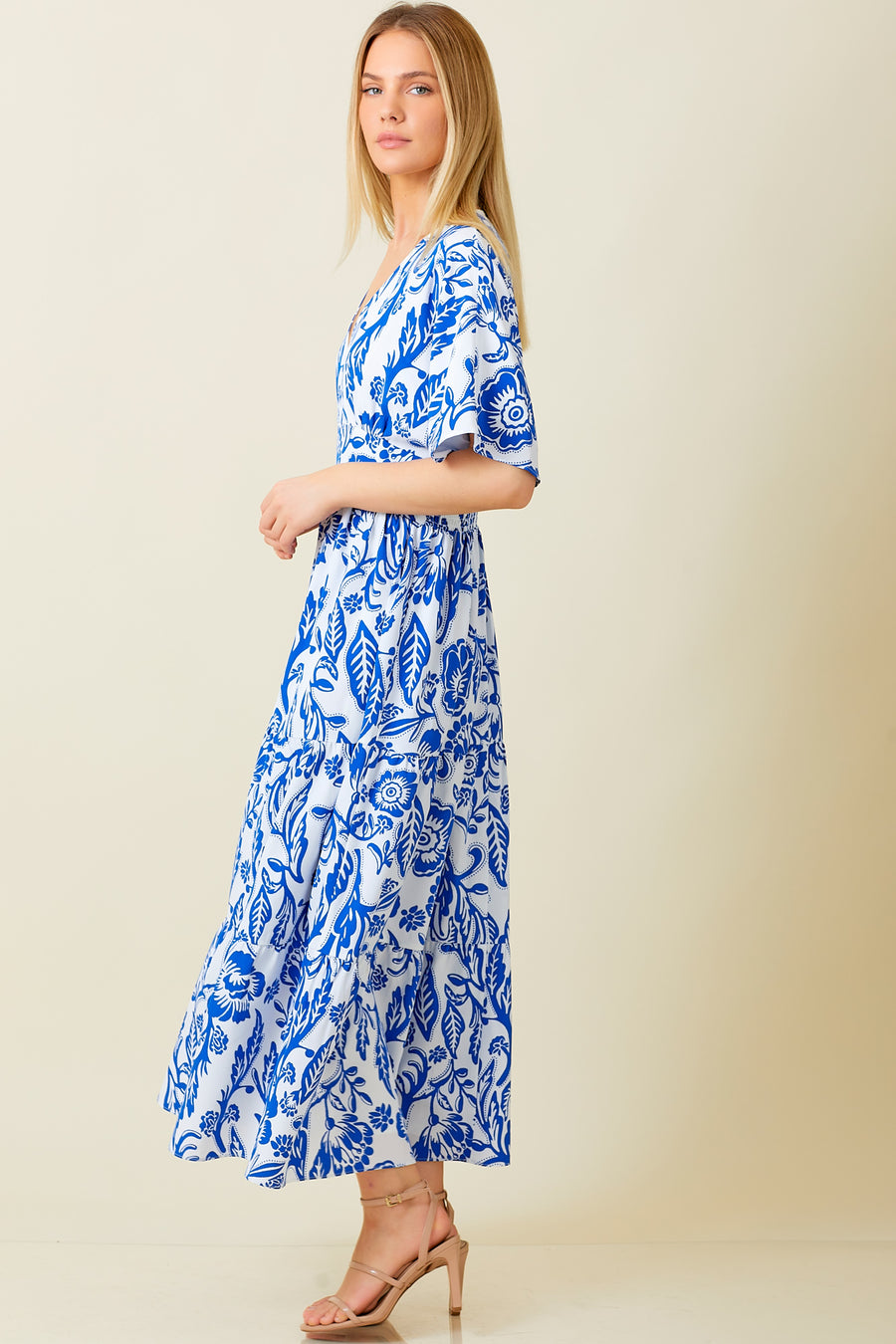 Athenian Beauty | V-Neck Tiered Maxi Dress *ONLY SMALL, MEDIUM & 2X LEFT* *FINAL SALE*