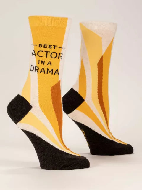 Best Actor In A Drama | Women's Crew Socks | Blue Q