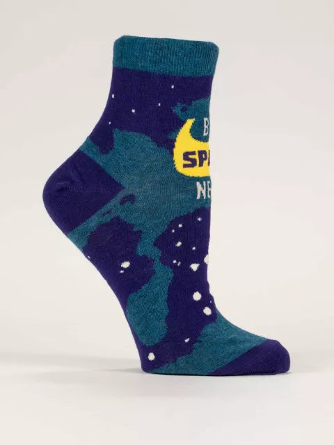 Big Space Nerd | Women's Ankle Socks | Blue Q