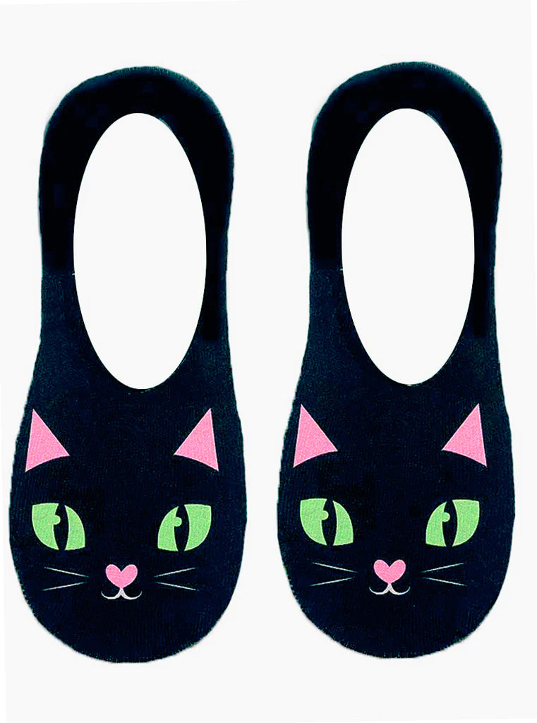 Black Kitty Liner Socks | Living Royal