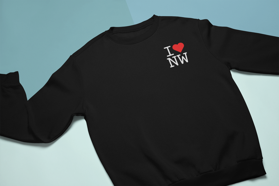 I❤️NW | Crewneck Sweatshirt | Left Chest Logo (Toddler 2T to Adult 5X)