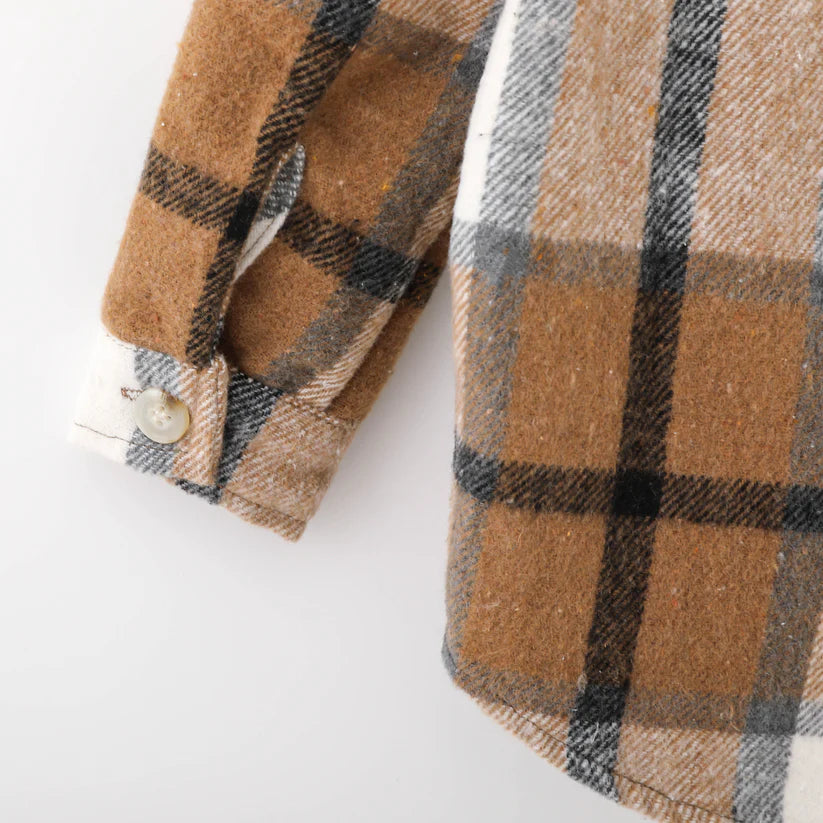 Alta Vista Hooded Flannel Jacket | Brown/Grey (Adult Sizes)