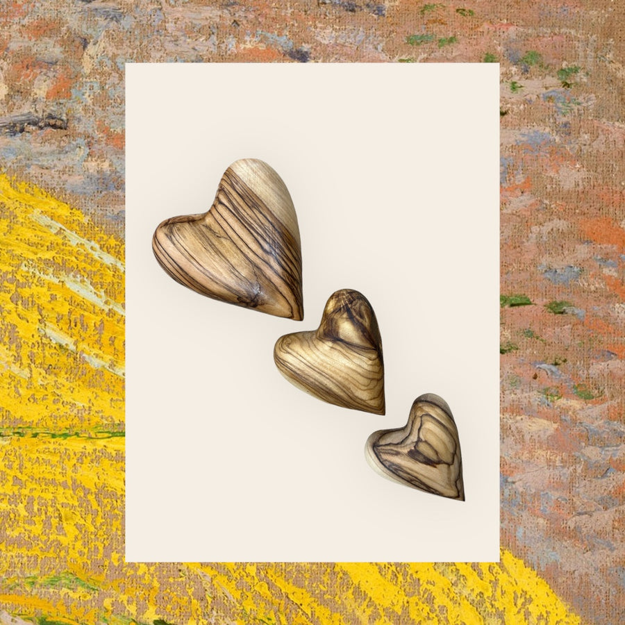 Palestinian Fair Trade Olive Wood Hearts