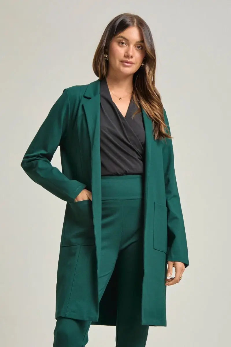 MDS Jacket | Long Sleeve Collared Jacket | Hunter Green