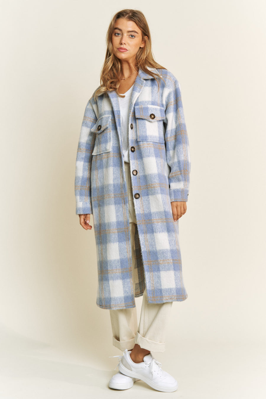 Adanac Shores | Oversized Plaid Jacket | Blue