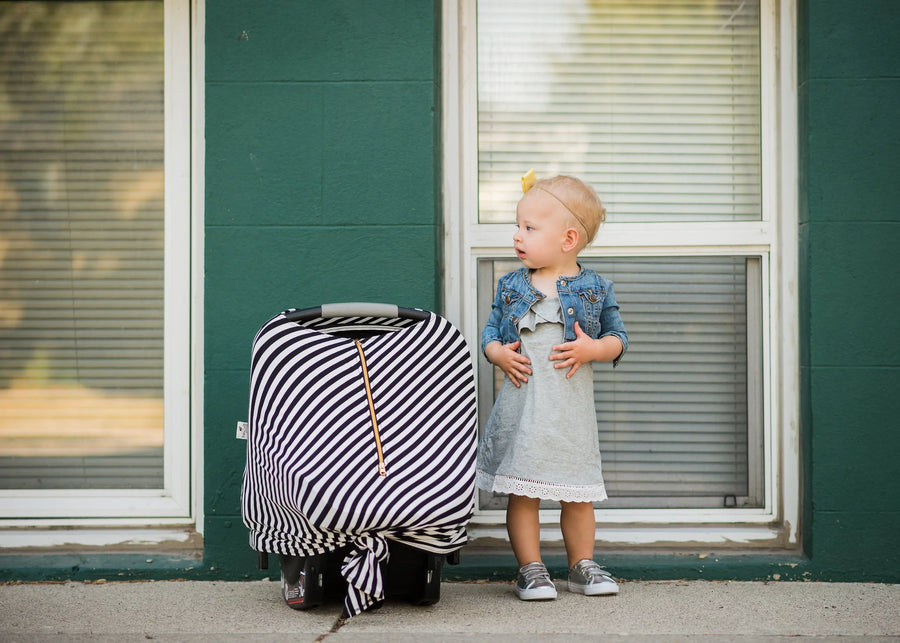 Baby Leaf 6-in-1 Cover (Black And White Stripe)