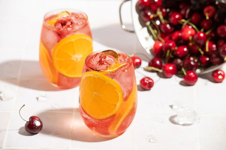 Feeling Spritzy Wine Spritzer | Cherries, Oranges, Pears & Hibiscus flowers *FINAL SALE*