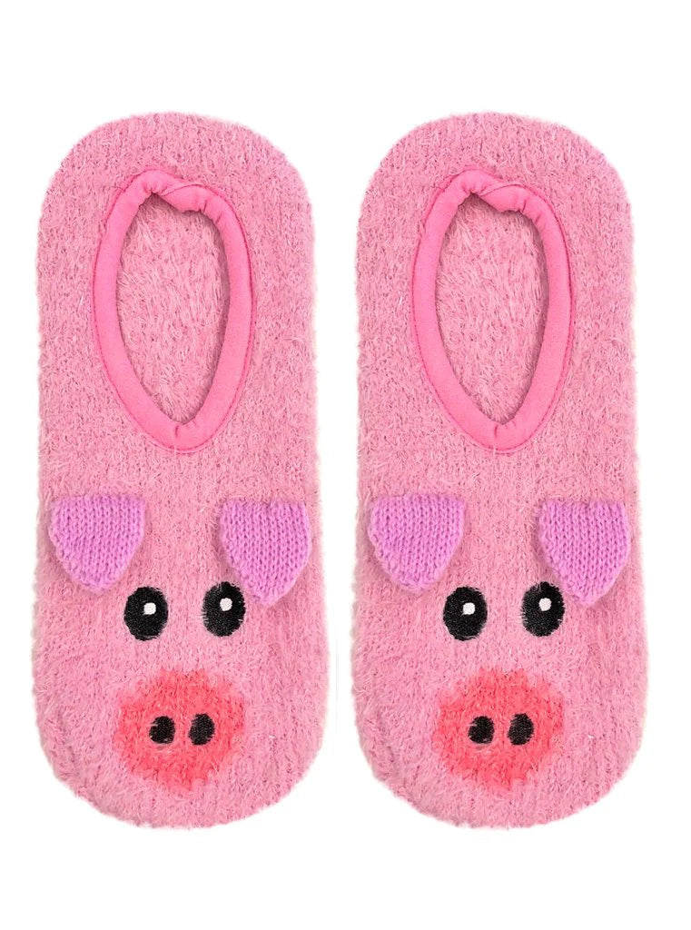 Fuzzy Pig Slipper Socks | Living Royal