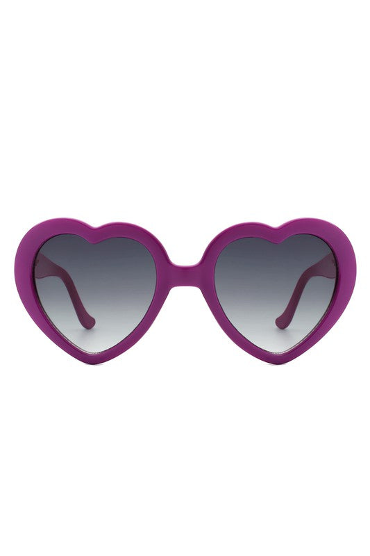 Heart Shaped Solid Sunglasses