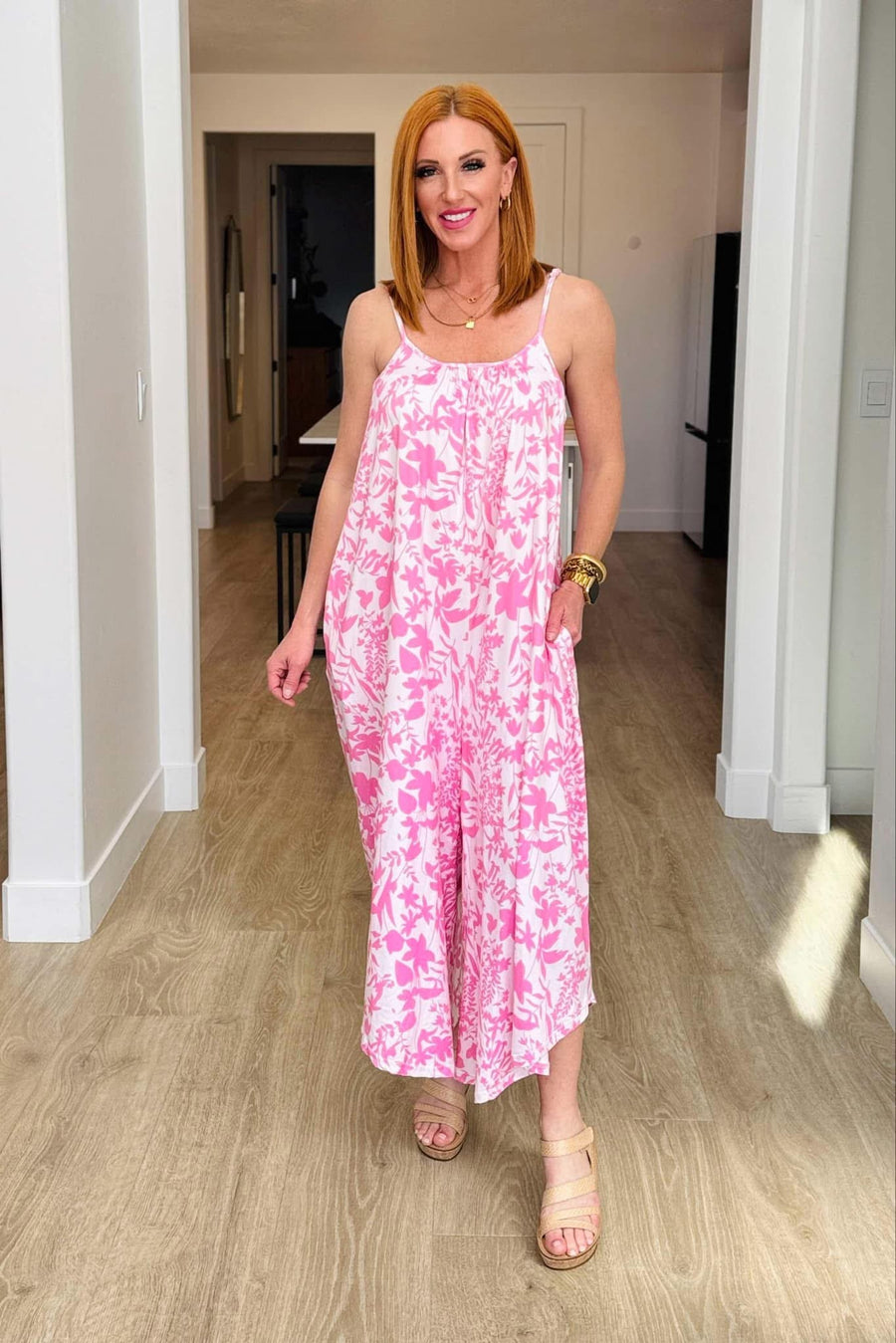 *PREORDER* As You Wish Baggy Jumpsuit | Pink Flora