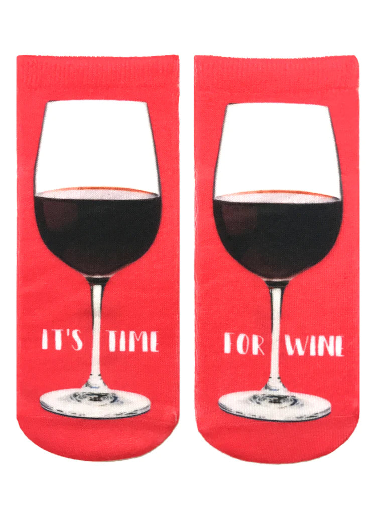 It's Time For Wine Ankle Socks | Living Royal