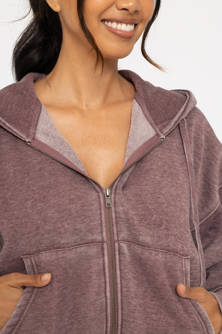 Alpine Chill Hoodie | Fleece Hoodie Jacket | Plum