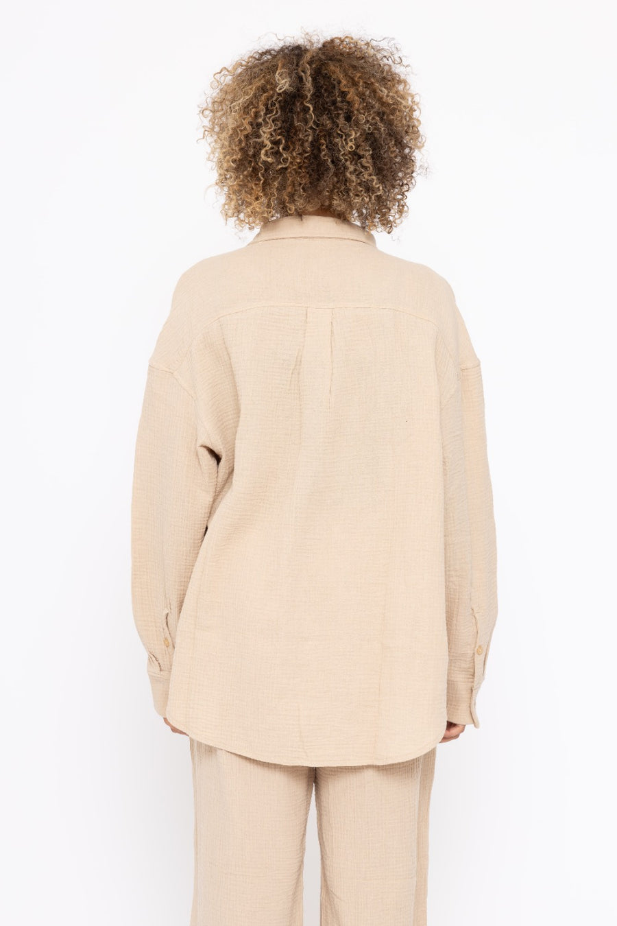 Nora | Button Down Shirt | Taupe