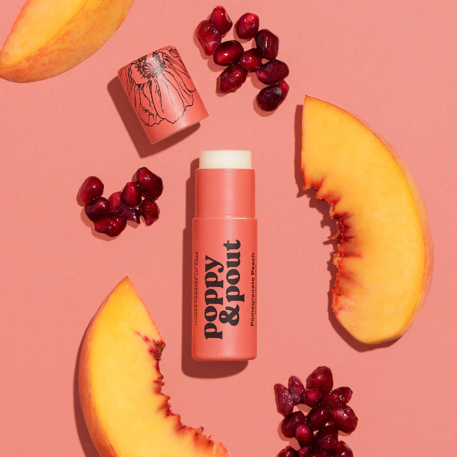 Poppy & Pout Lip Balm | Pomegranate Peach