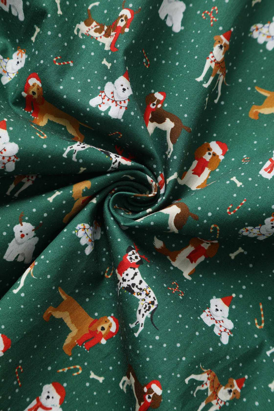Mabel | Christmas Shirt Dress | Green Dog Print