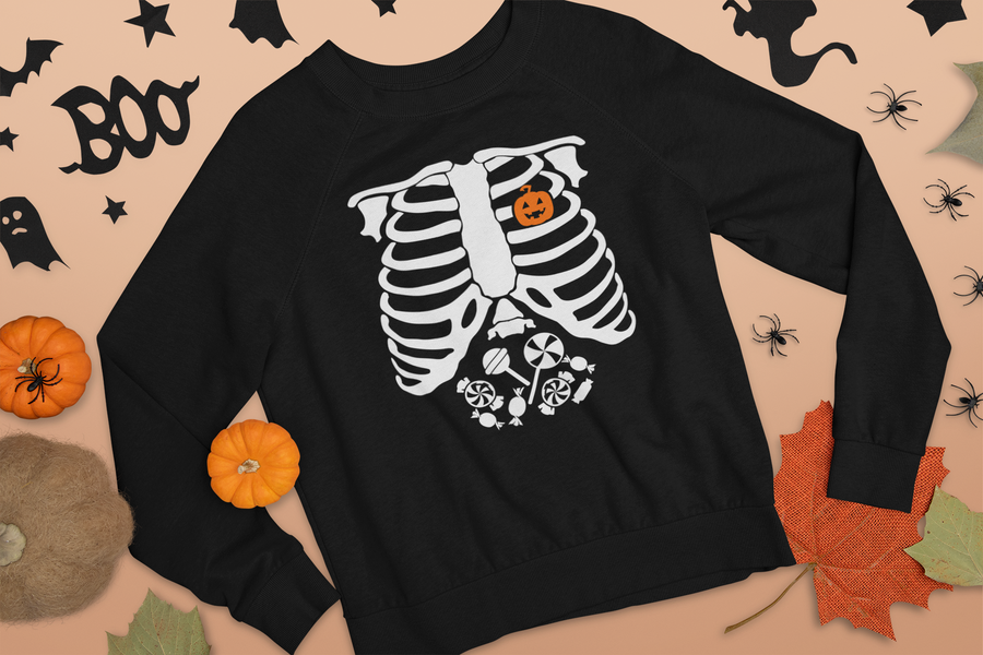 Candy Skeleton | Crewneck Sweatshirt (Toddler 2T to Adult 5X)