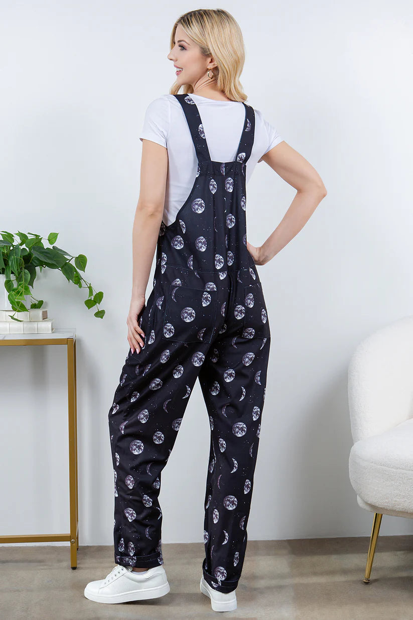 Moonlight Magic | Moon Print Overalls *FINAL SALE*