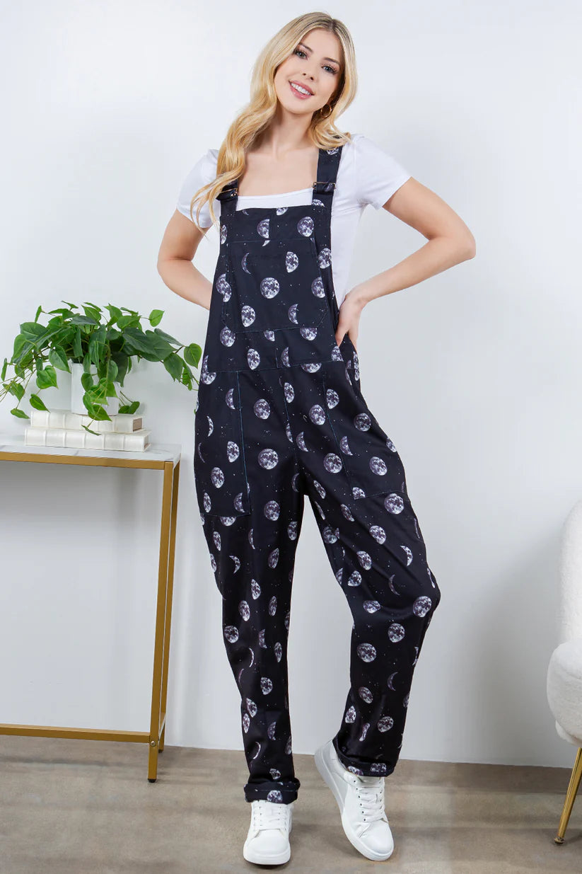 Moonlight Magic | Moon Print Overalls *FINAL SALE*