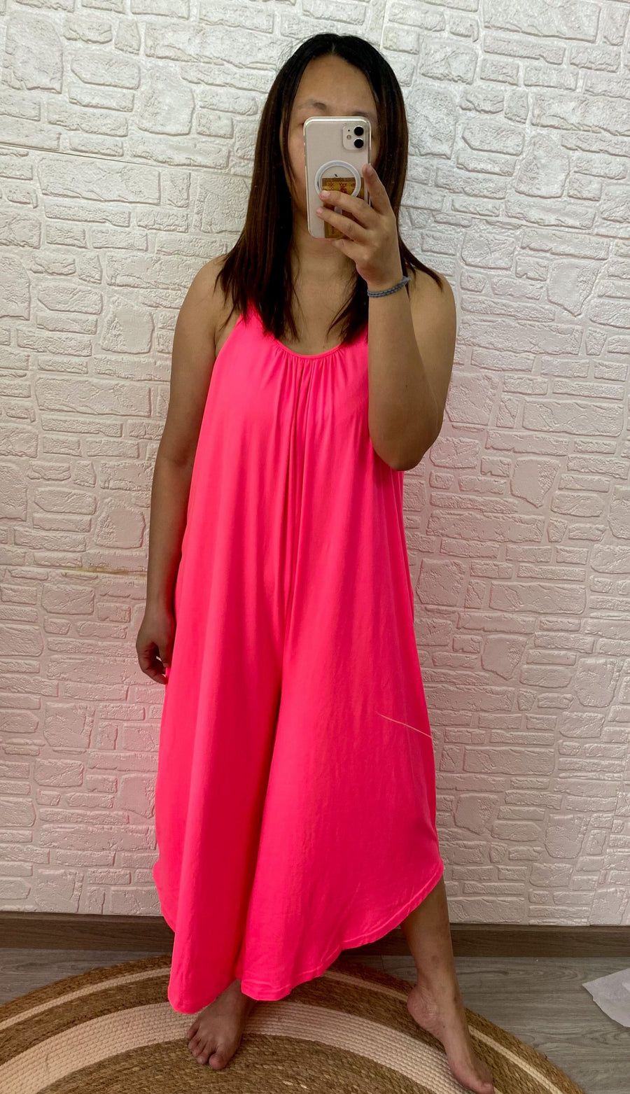 *PREORDER* As You Wish Baggy Jumpsuit | Neon Pink (Closing Friday May 3rd at 11pm)