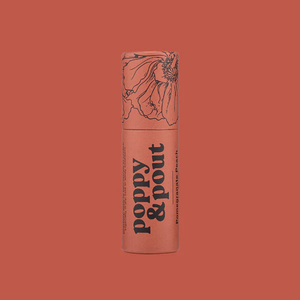 Poppy & Pout Lip Balm | Pomegranate Peach