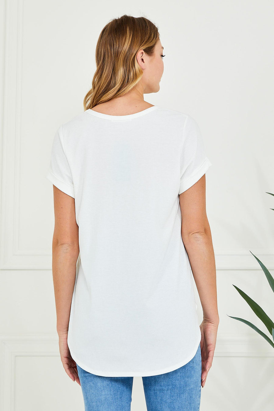 Hannah | Ribbed V-Neck  *FINAL SALE*